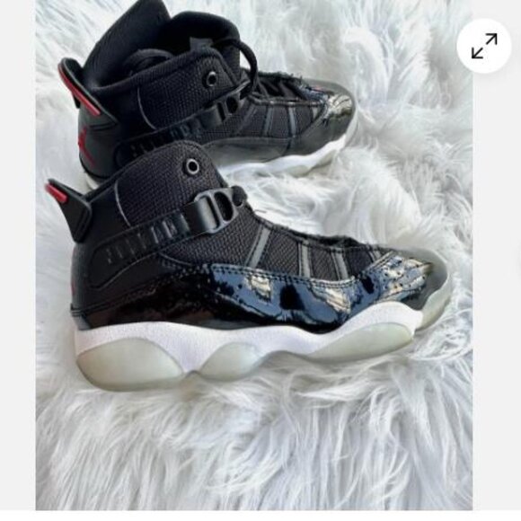 Nike Jordan 6 rings Shoes Kids unisex Size US Kids 13 C Black - Picture 2 of 12